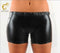 Crazy Chick Girls Shiny Black Hot Pants