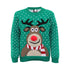 Children Knitted Rudolph Poom Poom Christmas Printed Jumper