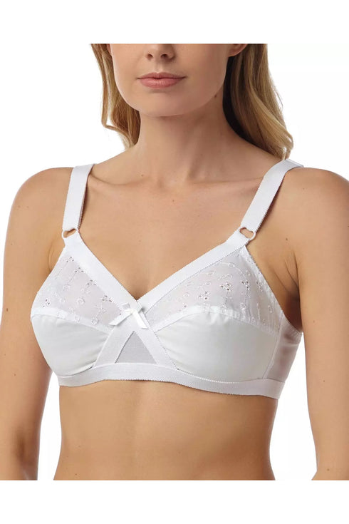 Women White Grace Firm Control Non Wired Soft Cup Everyday Lace Bra White