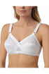 Women White Grace Firm Control Non Wired Soft Cup Everyday Lace Bra White
