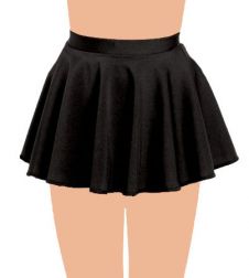 Crazy Chick Girls Black Circular Skirt