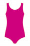 Crazy Chick Girls Cotton Wide Strap Sleeveless Pink Leotard