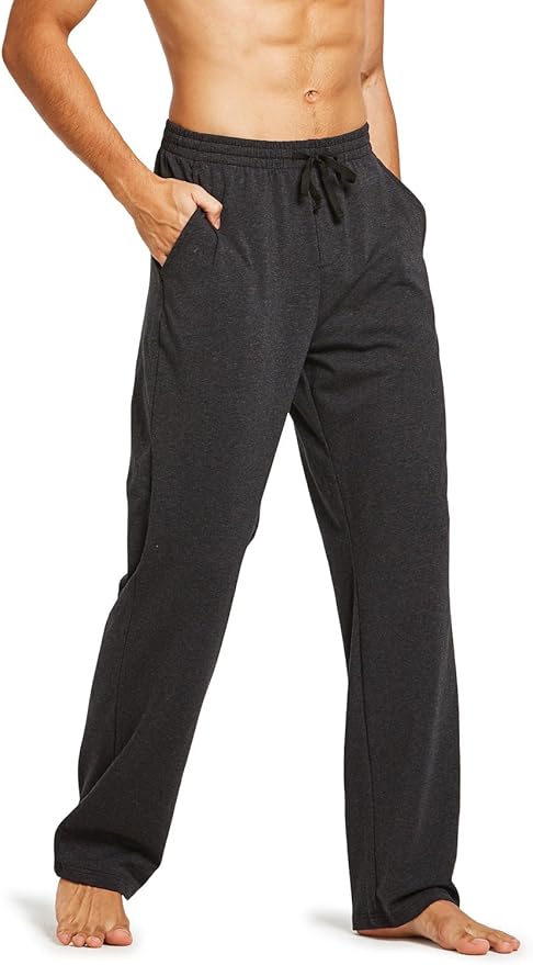 Mens Tracksuit Bottom Joggers with Pockets Running for Men Pants Cotton Sweatpants Elasticated Waisted