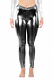 Crazy Chick Adult Luxury Black Shiny Metallic Legging