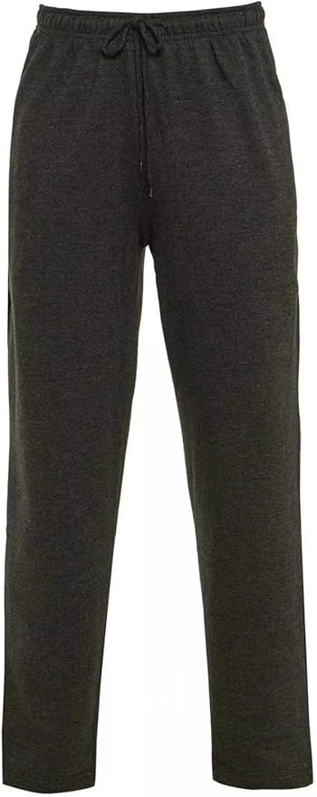 Men's Open Hem Jogging Pants - Plain Bottoms Joggers Fleece Pants Wear Gym Sports
