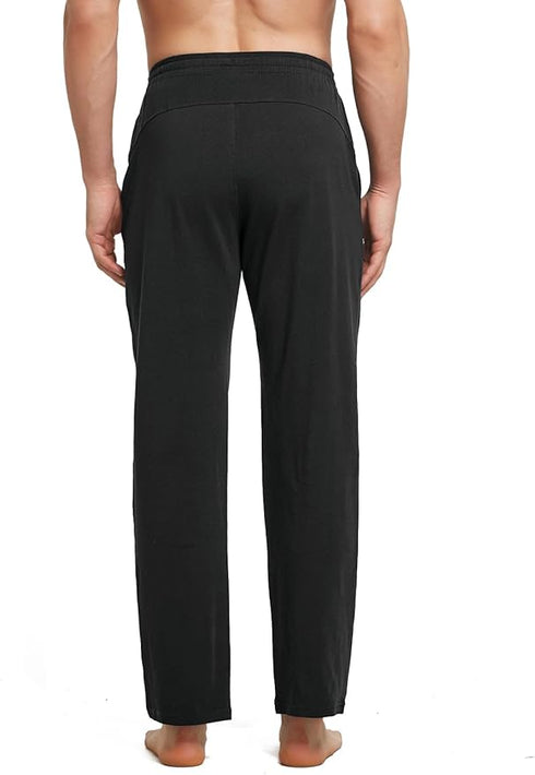 Mens Tracksuit Bottom Joggers with Pockets Running for Men Pants Cotton Sweatpants Elasticated Waisted