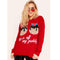 Eve Red Christmas Pudding Slogan Jumper