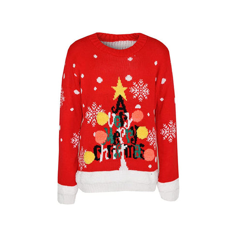 Children Knitted A Verry Merry Christmas Printed Jumper