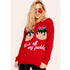 Eve Red Christmas Pudding Slogan Jumper