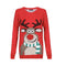 Children Knitted Rudolph Poom Poom Christmas Printed Jumper