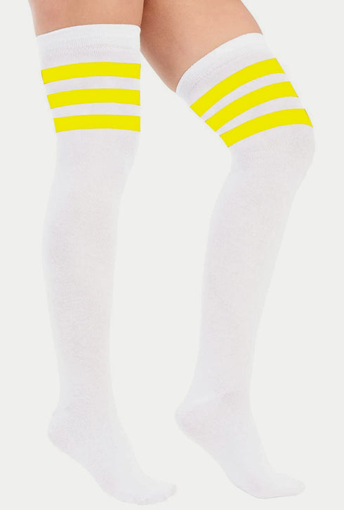 Womens Over The Knee Socks Referee 3 Stripes