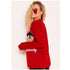 Eve Red Christmas Pudding Slogan Jumper