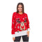 Womens Knitted Bambi Deer printed Xmas Jumper