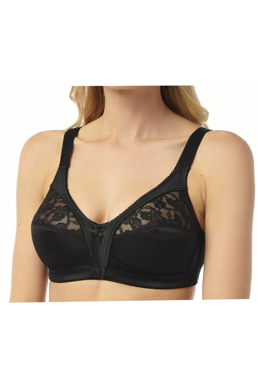 Black Firm Control Non Wired Soft Cup Bra