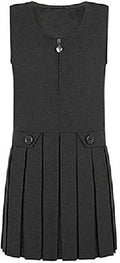 Girls Box Pleated Pinafore Dress Kids School Uniform