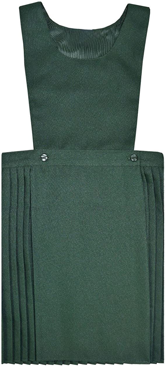 Girls Box Pleated Pinafore Dress Kids School Uniform