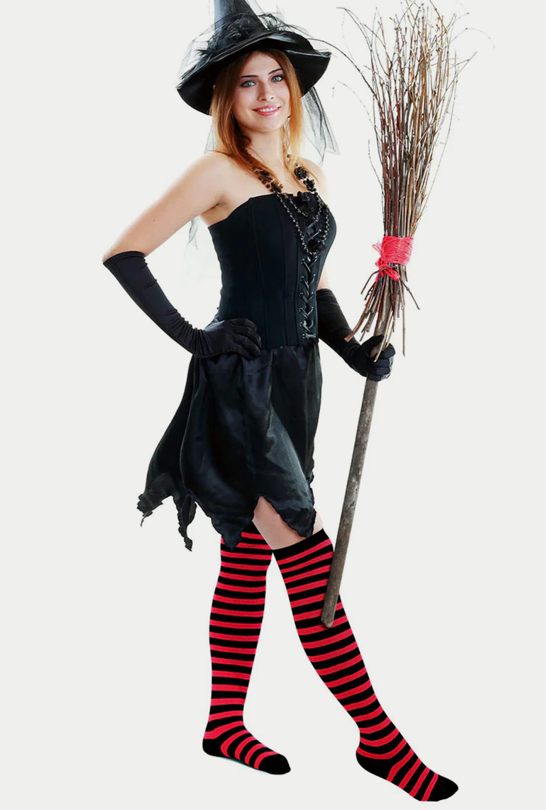 Womens Over The Knee Socks with Stripes